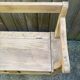 Farmhouse bench with chest in antique solid walnut