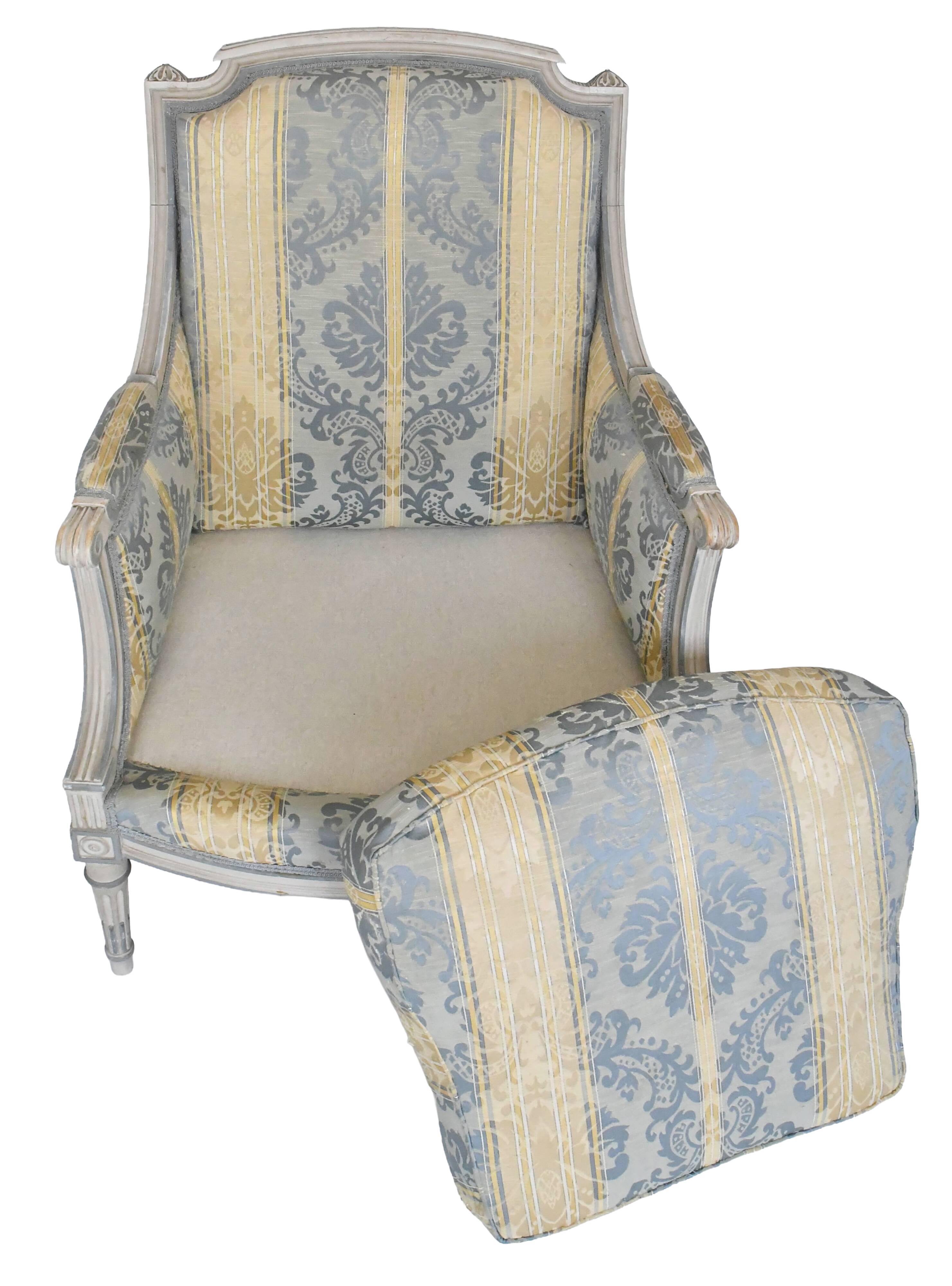 Set of 4 Louis XVI style bergère armchairs