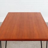 Table de salle à manger en teck vintage Mid Century Design 60's 70's hairpins
