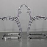 1970s Pair of Gastone Rinaldi Chromed Steel Chairs for Rima, Italy