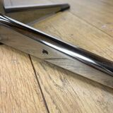 Blue ceramic table and chrome 70's