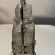 Pot - vintage pickle jar from the 70s - silver metal and cut glass