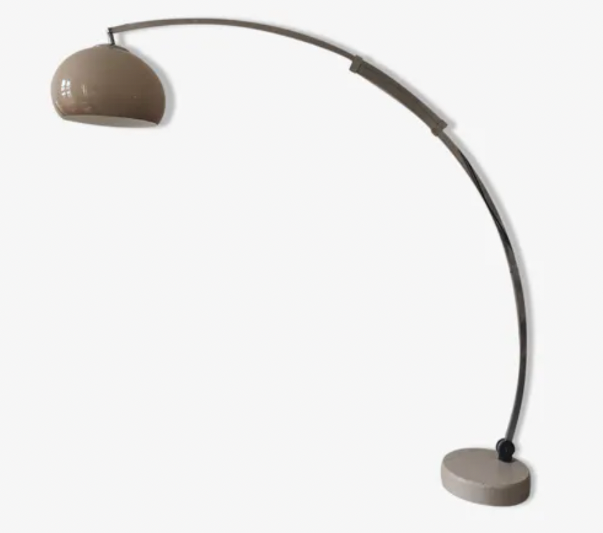 Adjustable arc floor lamp by harvey guzzini, 1970