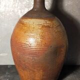 Potter bottle enamelled earth art-populaire XIXth