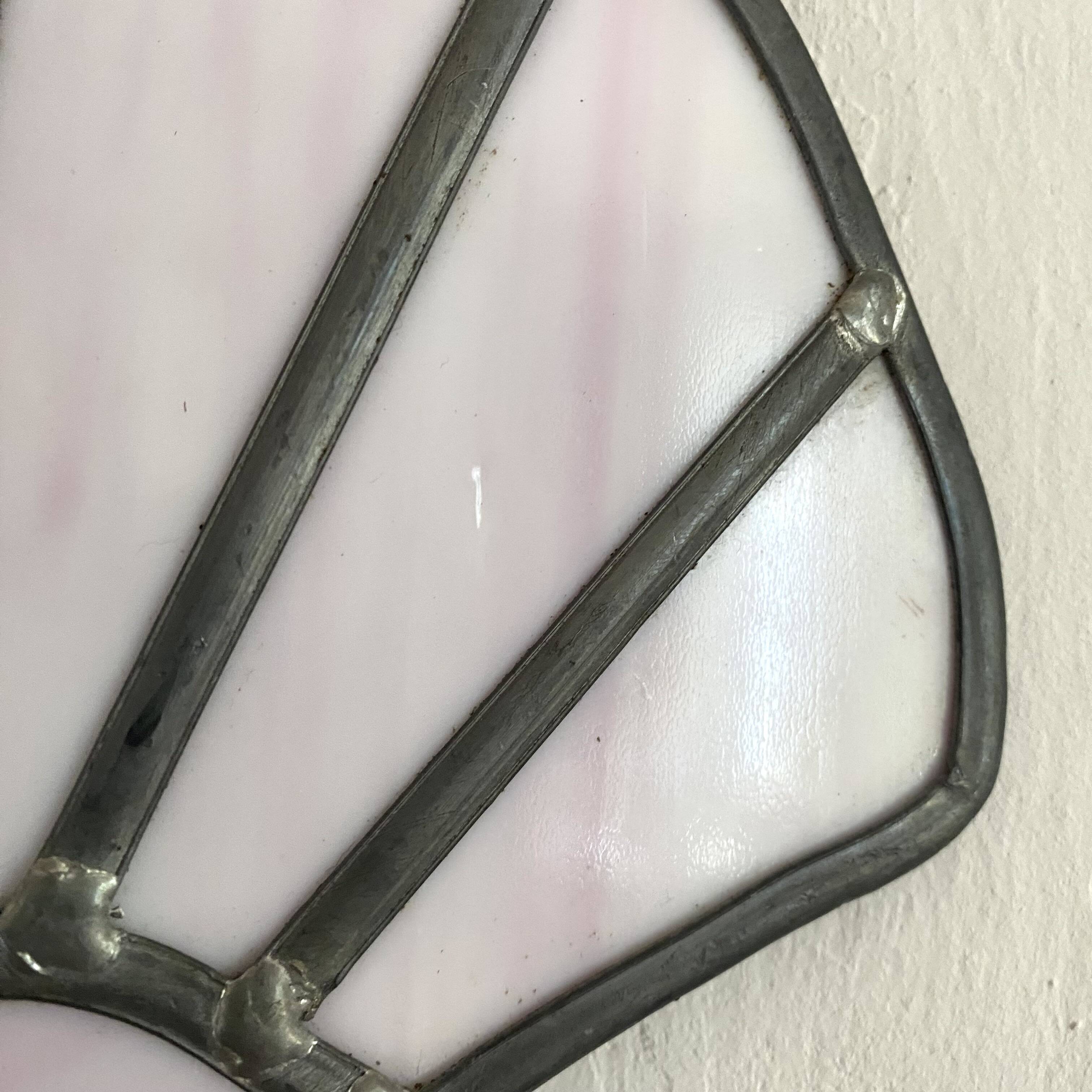 Stained glass shell wall light