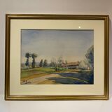 Old painting, landscape, signed M Duclos XX century