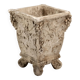Antique plaster vase decorated with bunches of grapes, Italy, 19th century.