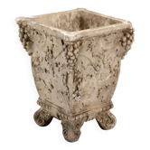 Antique plaster vase decorated with bunches of grapes, Italy, 19th century.