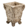 Antique plaster vase decorated with bunches of grapes, Italy, 19th century.