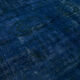 Hand-knotted anatolian vintage 1970s blue wool carpet