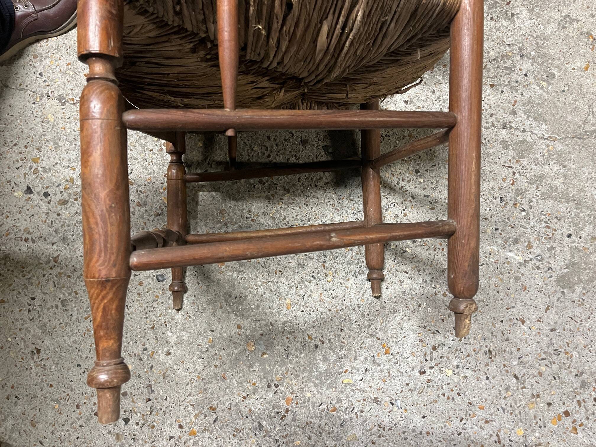 Provencal armchair, straw seat