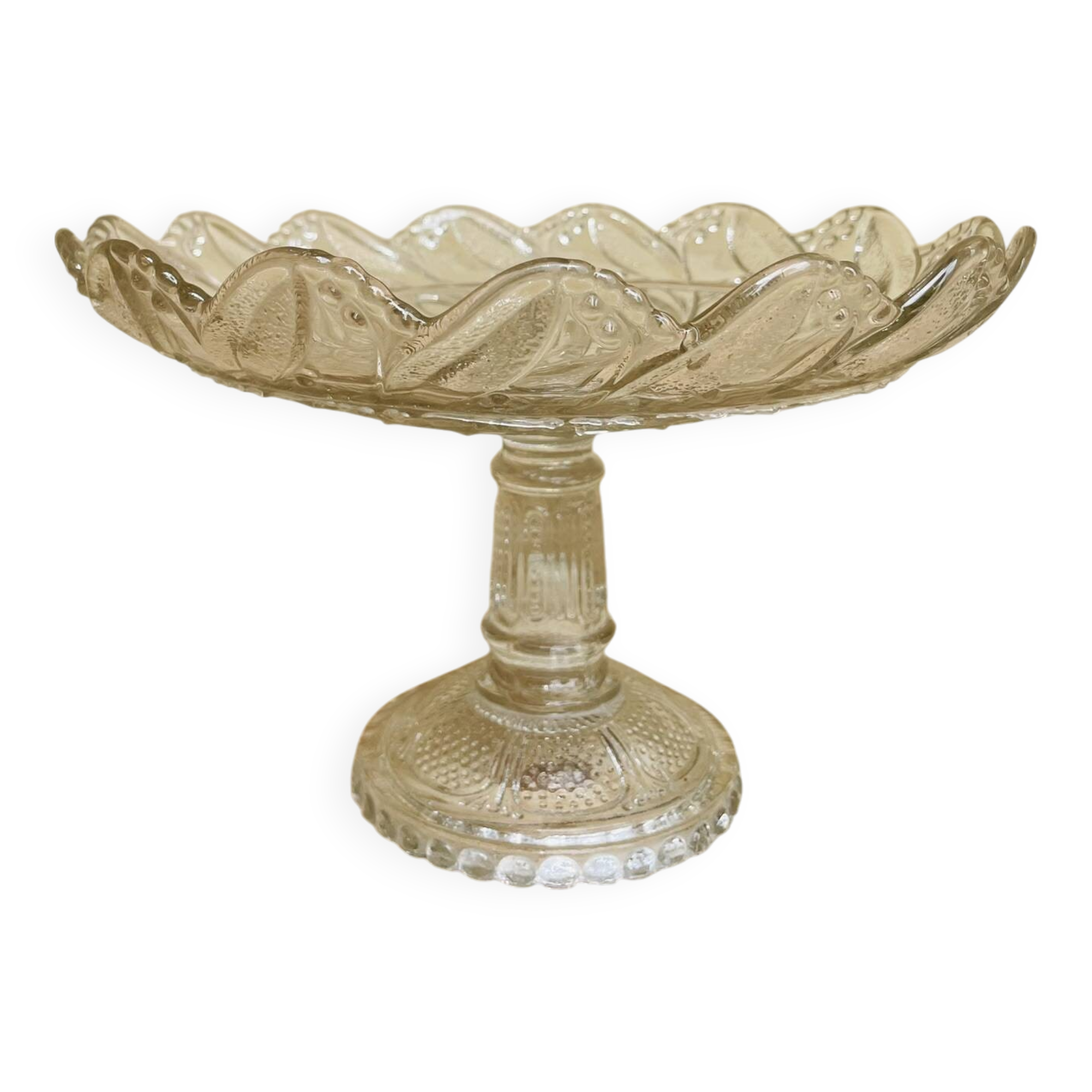 Art Deco glass fruit bowl, late 19th century