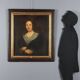 Tableau ancien, portrait d'une jeune femme, huile sur toile '800