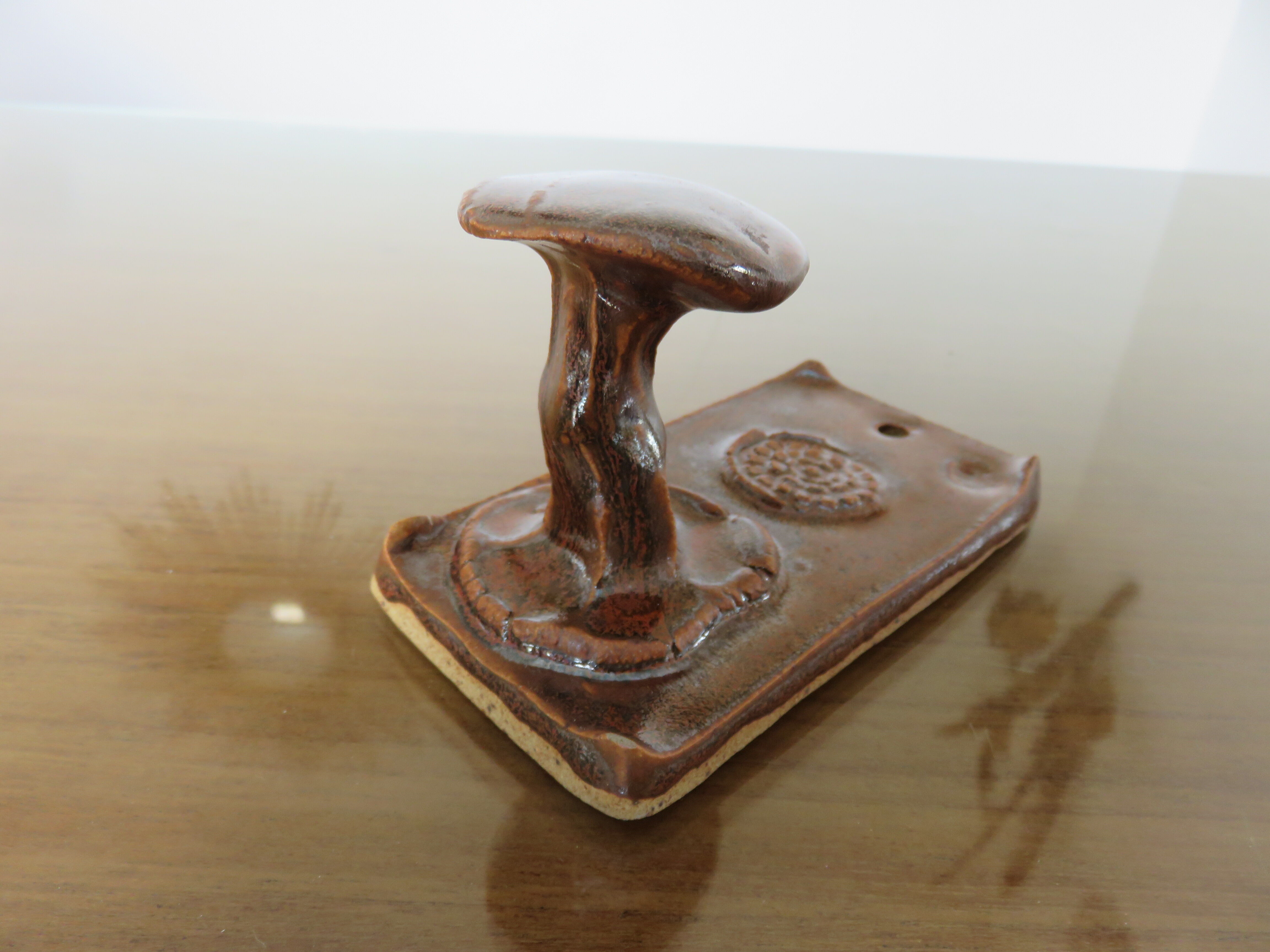 Ceramic wall coat hook 60s