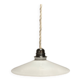 Smooth white opaline pendant light