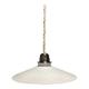 Smooth white opaline pendant light