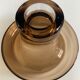 Vintage Gommaire mushroom vase in smoked glass