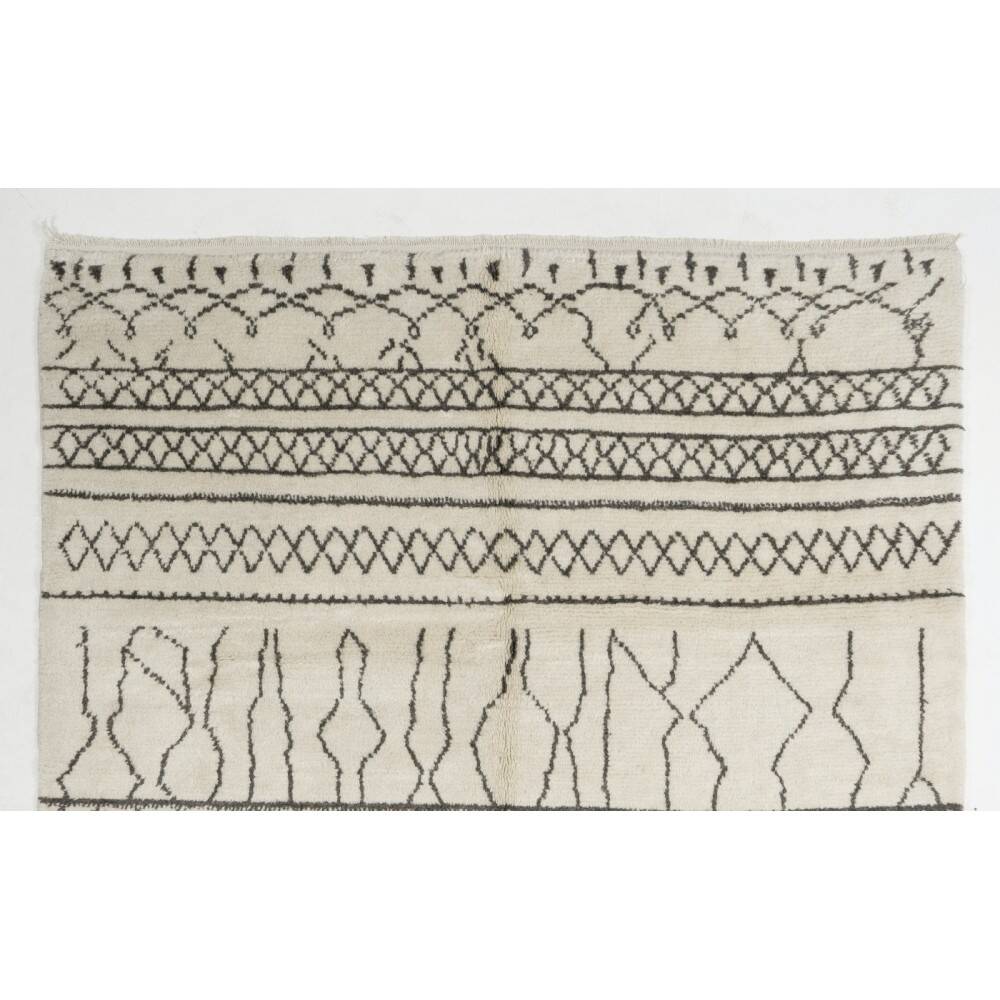 Boho Chic Moroccan Tulu Rug, 100% Natural Undyed Wool, Custom Options Available