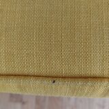 Yellow-eared armchair and its footrest