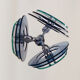 1970s gorgeous blue and green chandelier by veca. made in italy