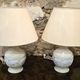 Pair of Raynaud Limoges lamps – Kenya model – Biscuit elephants – 20th century