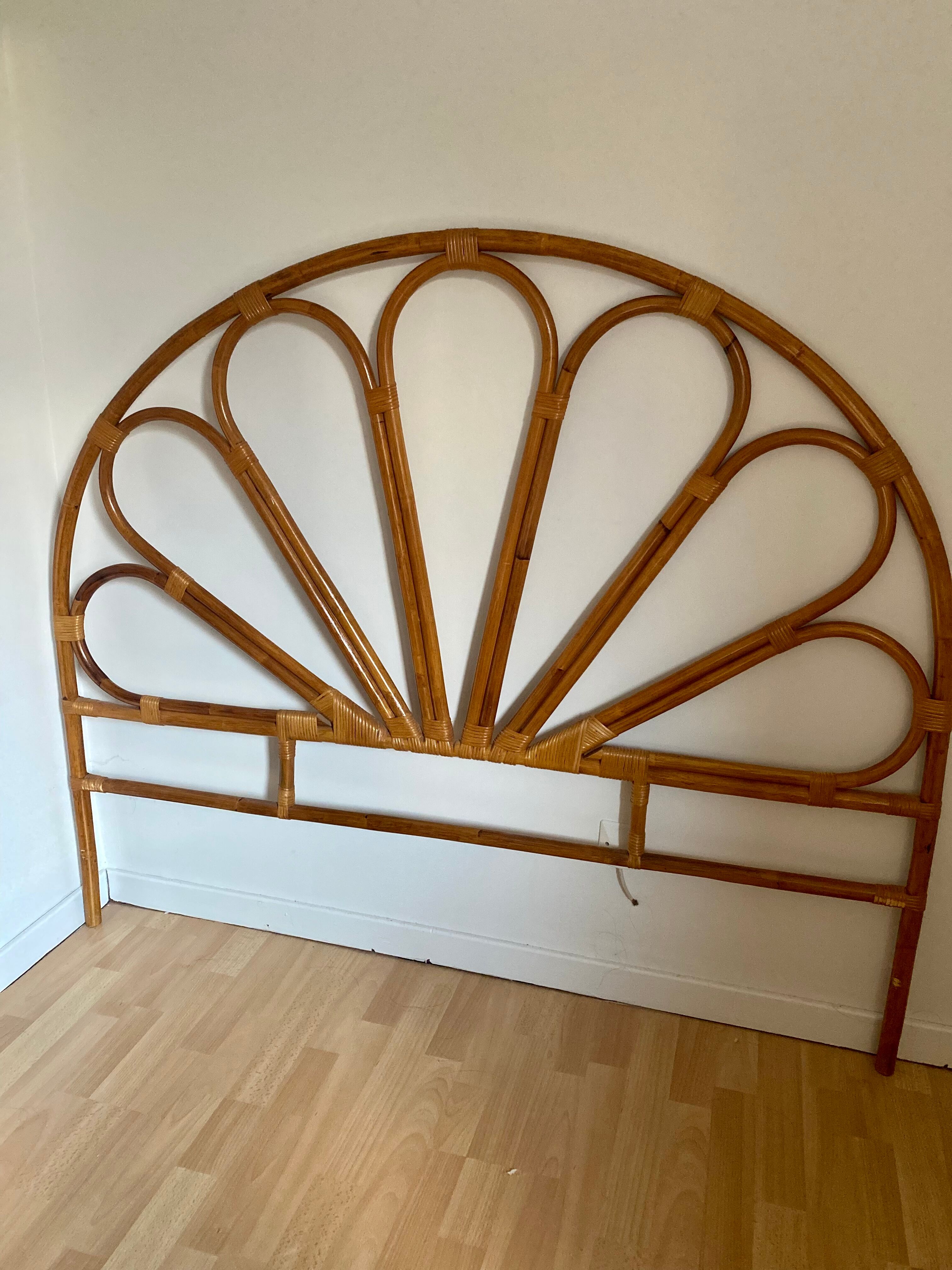 Rattan headboard
