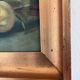 Antique original still life oil painting, fruit kitchen art
