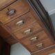 French oak shop counter / desk or kitchen island, 1950s