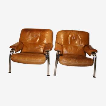 Pair of armchairs by Hans Eichenberger for De Sede