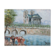 Notre Dame seen from the wharf by Burnett Oil on canvas cardboard