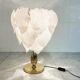 Vintage murano leaf table lamp, 1970s