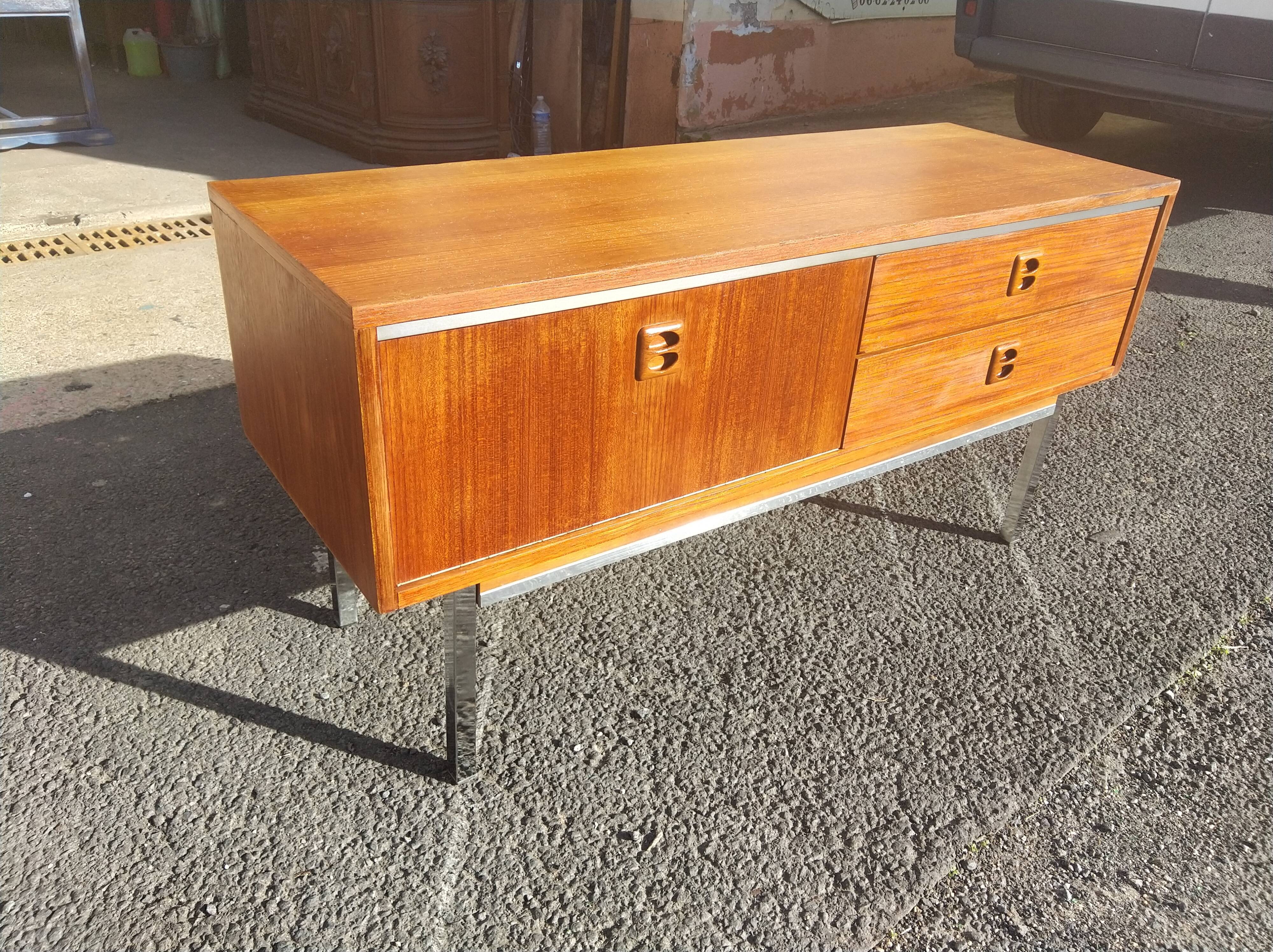 Teak sideboard or chest of drawers, 1960s