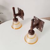 Pair of vintage Italian Linea wall lights from the 70s/80s