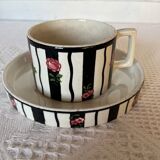 Cup with saucer Sarreguemines U&CIE