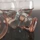 Lot de  10 verres rose vintage
