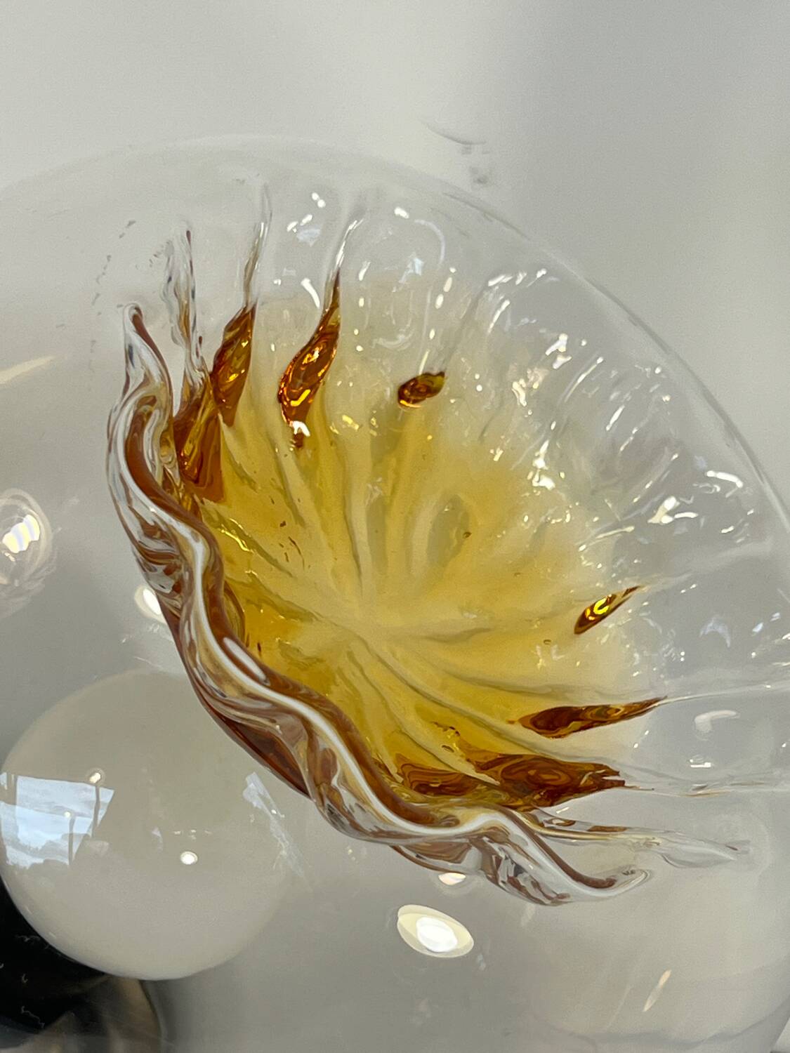 Pair of table lamps with large Murano globes from the 1970s.