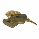 Golden brass bird