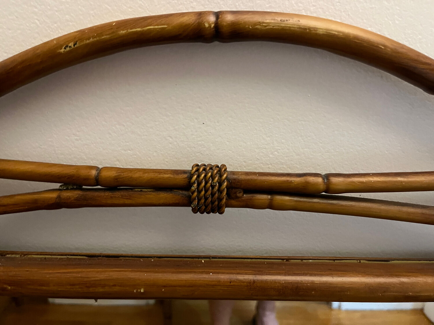 Miroir vintage imitation bambou