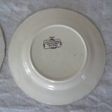 6 plates dessert H.Loux Sarreguemines Obernai