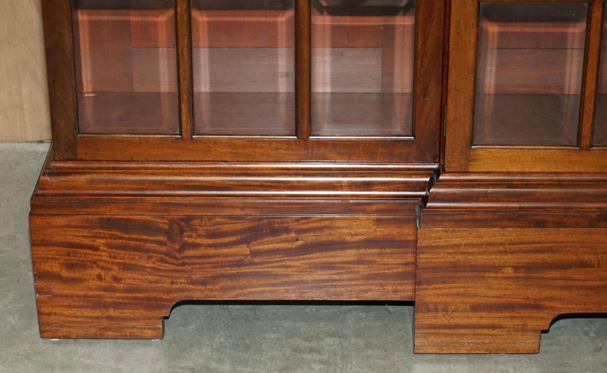 Monumental glass library in Victorian hardwood.