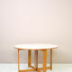 White round table with wings