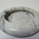 Trinket bowl white marble veined black