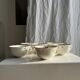 Set of 6 antique bird-patterned coffee cups