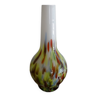 Large Murano vase in multi-colored blown glass - 38.5 cm!