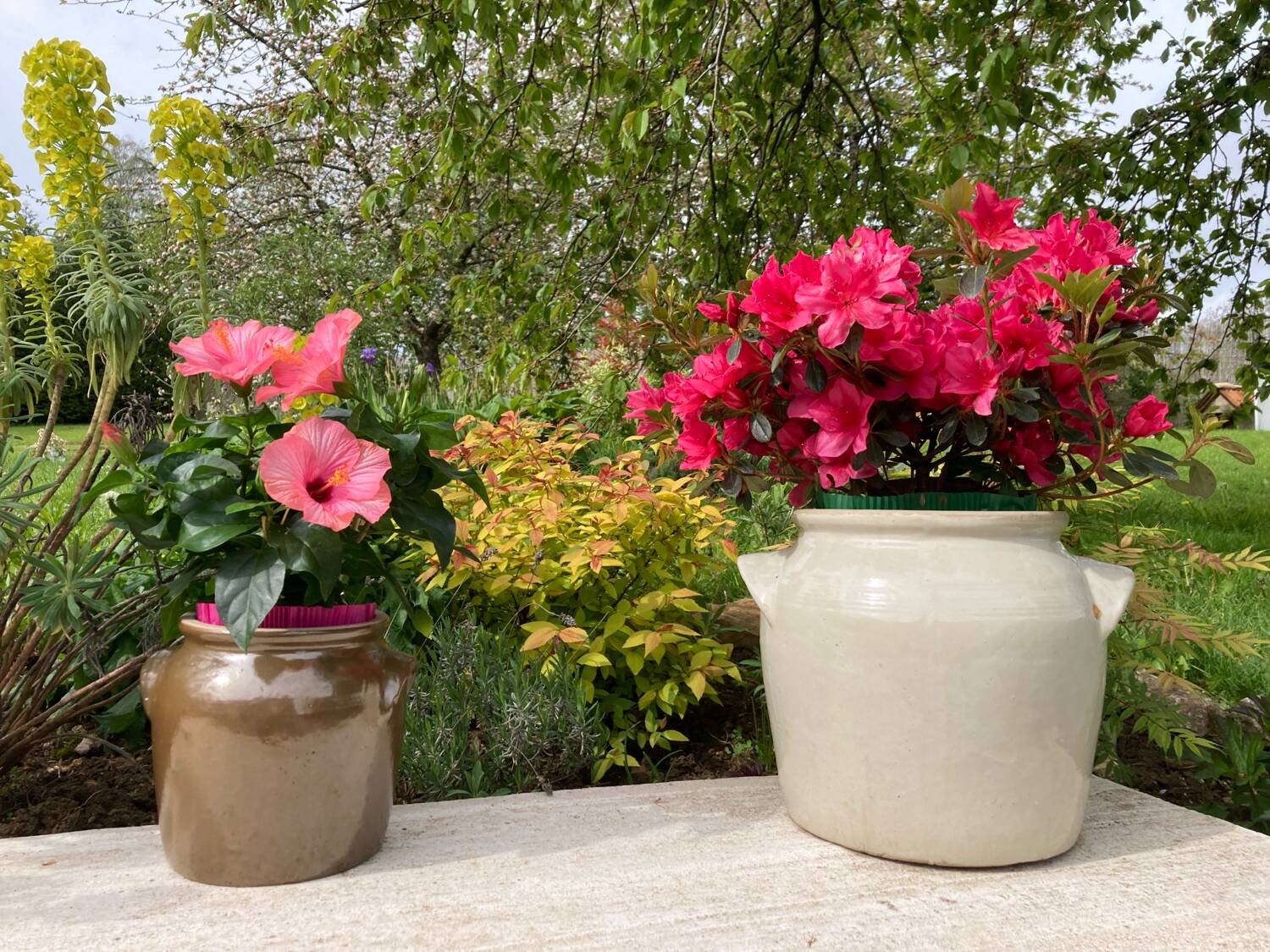 Brown stoneware jar