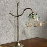 1900s desk lamp in silver-plated bronze and metal