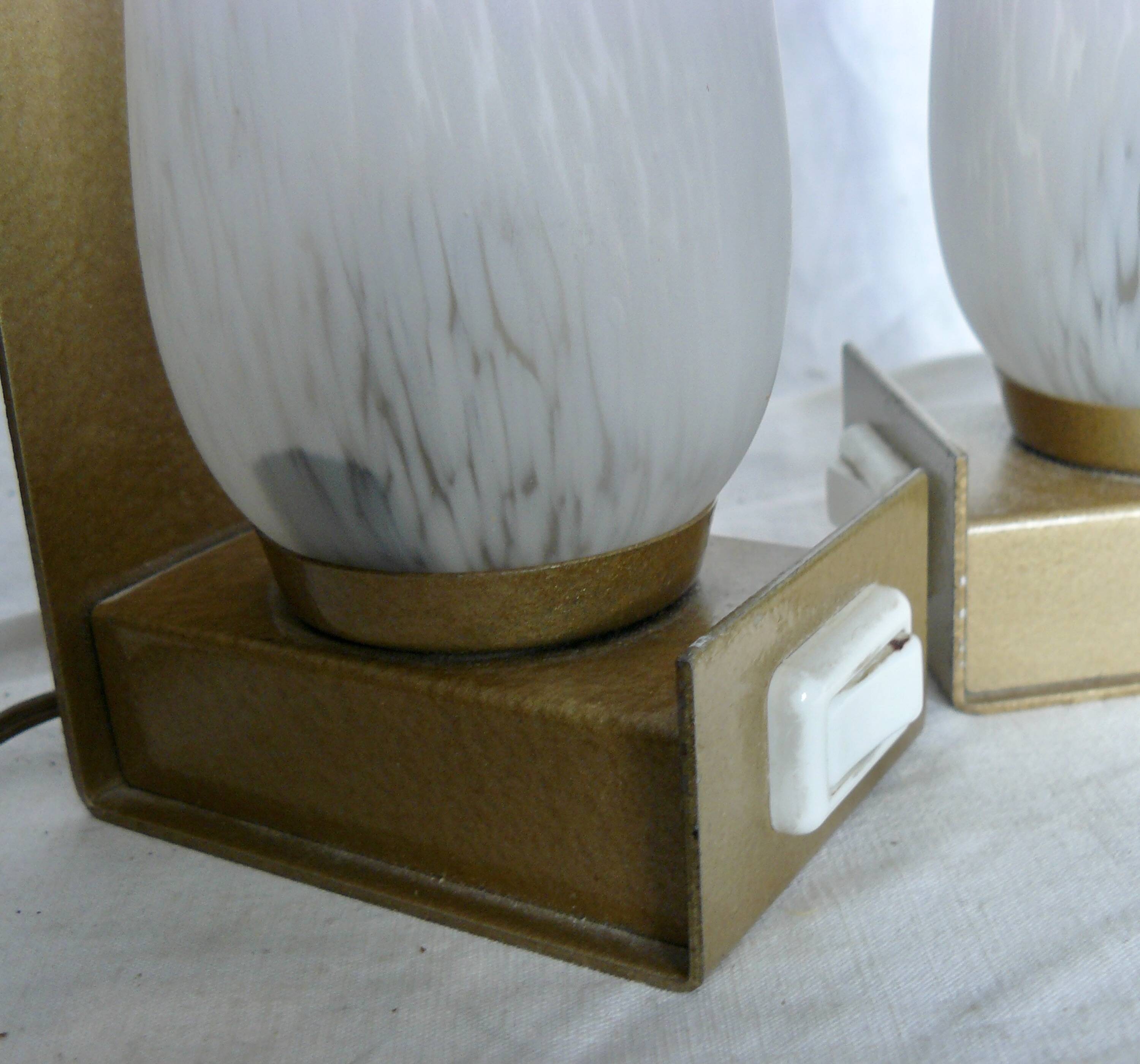 Pair of designer bedside lamps from 1950-60