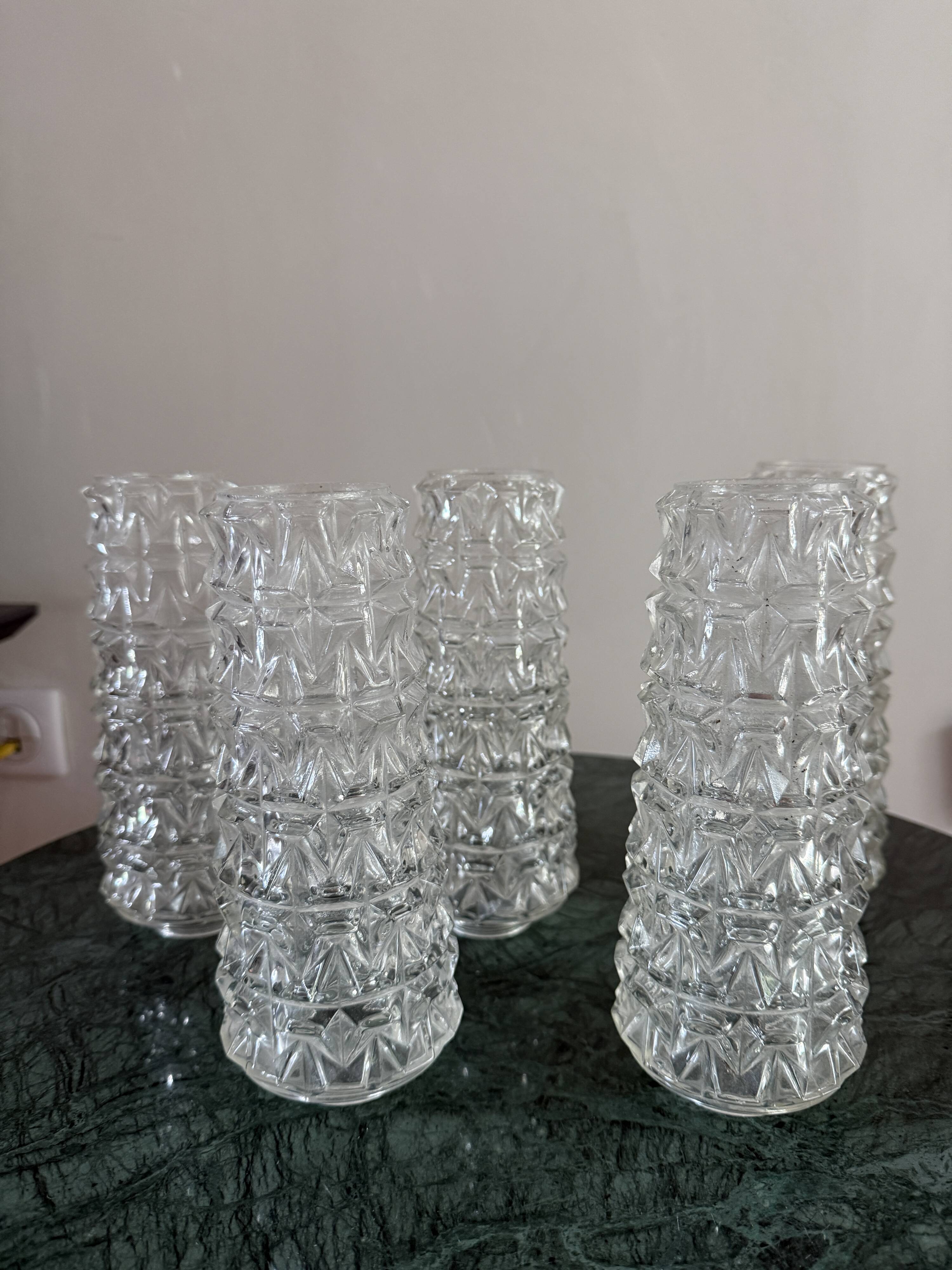 Lot de 5 globes tulipes