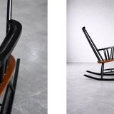 Vintage Mid-Century Finnish Modern Rocking Chair by I. Tapiovaara for Asko