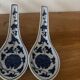 Lot de 3 bols 4 cuillères chinois bleu